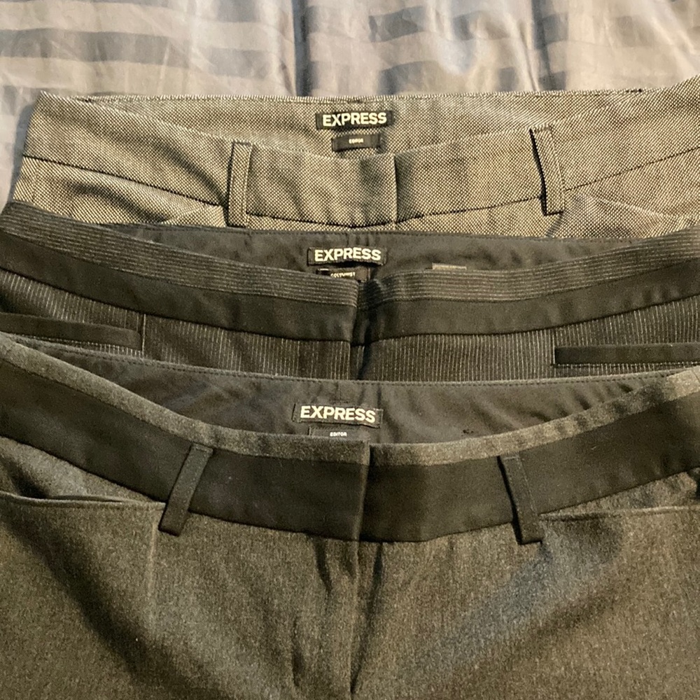 Lot of 3 Express work pants